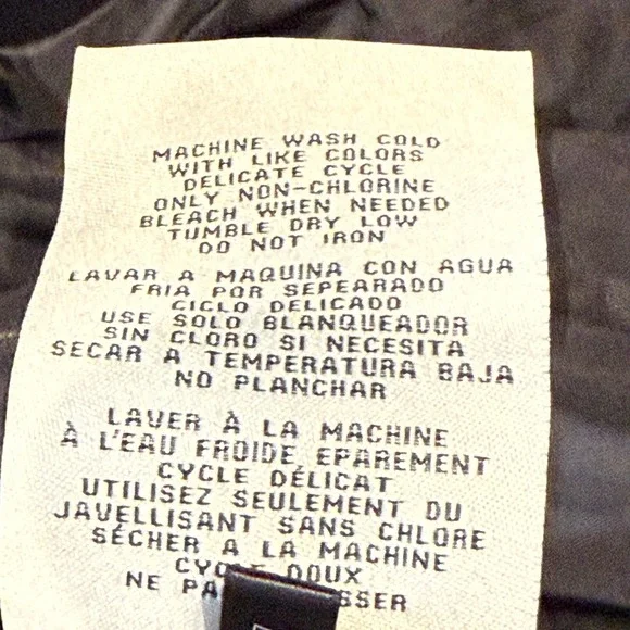 Levi Strauss & Co. Black Faux Leather Moto Jacket Gray Hoodie Womens Medium NEW - Picture 5 of 16